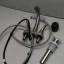 Ultimate Unicorn Brushed Nickel Bathroom Sink Faucet - 4 Inch Centerset Pull Down Vanity Faucets 3 Hole with Pop Up Drain - Two Handle Modern Washbasin Tap Set with Pull Out Sprayer for Rv Restroom