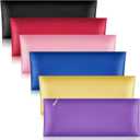 Tudomro 6 Pieces Satin Eye Pillow Case Washable Yoga Eye Pillow Cover Light Weight Removable Cover Yoga Massage Meditation Accessories, 9.8 x 4 Inches, Pillow Not Included