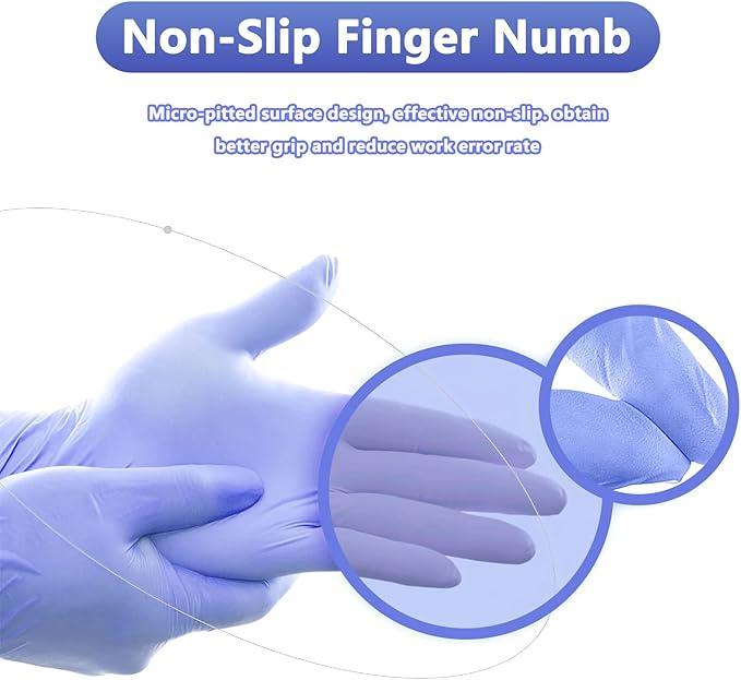 Vaingarb Nitrile Exam Gloves 1000 Count Medium Purple Disposable Medical Gloves Latex Free Case of Powder Free Examination Glove XL