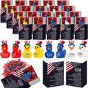 Cinnvoice 24 Set Bulk 4th of July Party Favors Gifts Patriotic Duck 250th Anniversary Independence Day Duck Mini Resin Ornaments Memorial Day Party Decor