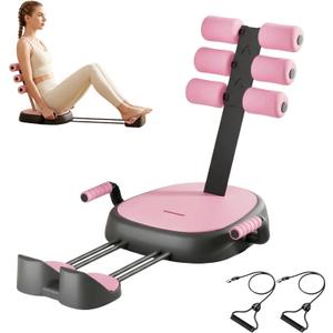 7 in 1 Ab Machine, Sit Up Exercise Equipment with Removable Auxiliary Handle, Home Workout Equipment for Abs, Legs, Arms, Ab Trainer Women Men