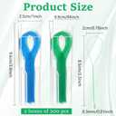 200 Count Floss Threader,Floss for Braces Bridge Flossers for Adults Bridges Orthodontic Dental Flossers Threaders with Box for Braces Bridges and Implants(Blue Green)