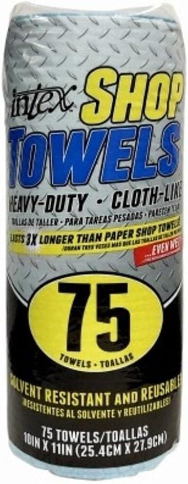 Intex Supply 269273 Blue Cloth-Like Shop Towels - 75 Count