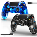 Wireless Controller for PS4, Controller for Sony PlayStation 4, Double Shock 6-Axis Motion Sensor, Sensitive Touch Pad, Built-in Speaker & Stereo Headphone Jack, Compatible with PlayStation 4/Pro/Slim 2 Pack