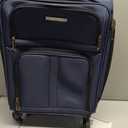 U.S. Traveler Anzio Softside Expandable Luggage with Spinner Wheels, Navy, 22-Inch Carry-on