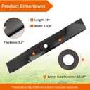 M143520 Mower Blades 19" Fit for John Dee re 54" Deck Z445 Z425 Z435 LX280 X340 X380 X710 X730 X734, UC22010 Medium Lift Blade Compatible with John Dee re 54in Lawn Tractor, 3 Pack