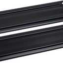 QCAA Solid Brass Mail Slot, with Solid Brass Interior Back Plate, 10" x 3", Matte Black, 1 Pack, Made in Taiwan