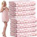 SmoothNovelty 12 Pack Microfiber Bath Towels Bulk 27'' x 60'' Oversized Size Bath Towel Highly Absorbent Extra Large Soft Drying for Beach Shower Summer Salon Sport Gym Party (Flowers,Pink)