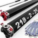 Garage Door Torsion Springs Replacement with Non-Slip Winding Bars, Oil-Free Electrophoretic Coated Coil 2-Inch Diameter Spring Set, 1 Pair, 218 x 2'' x 25'', 0.218X2"X25"