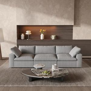 Cloud Modular Sectional Sofa, Down Filled Comfort Sofa Couch for Living Room,3 Seater Couches for Livingroon Apartment,Sofa Cover Washable and Replaceable,Grey