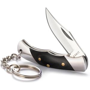 EZKIT Small Pocket Knife, EDC Knife with Stainless Steel and Wood Handle, Small Folding Knife, Blade Length 1.5in