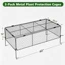3 Pack Plant Protectors from Animals, Garden Cloches for Plants, Rustproof Chicken Wire Cloche Plant Cages to Keep Animals Out, Sturdy Metal Garden Cages for Outdoor Plants, 40" L 20.5" W 10" H