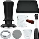 7 Pcs 53mm Espresso Accessories Kit, Spring Loaded Calibrated Tamper, WDT Tool, Coffee Measuring & Espresso Cup and Tamper Mat, Puck Screenr & Dosing Funnel, Fit 54mm Espresso Machine Accessories