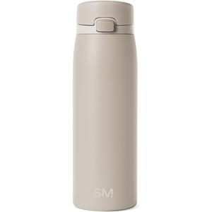 Simple Modern Sidekick Travel Coffee Mug | Ceramic-Lined Insulated Stainless Steel Tumbler | Leak-Proof and Cup Holder Friendly | 16oz, Almond Birch Mix