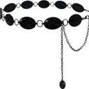 Bling Rhinestone Concho Belt Heavy Metal Western Crystal Chain Belt Cowgirl Sparkly Waist Chain for Women (2628")