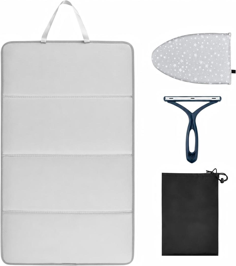 Steamer Board for Clothes with Ironing Glove, Stand for Steaming Clothes, Garment Steamer Pad Portable Ironing Board Included Lint Remover & Storage Bag for Suits Shirts Coats Portable Travel Home Use