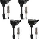JDMON Ignition Coils Pack and Spark Plug Compatible with Toyota Prius L4 1.8L 2016 2017 2018 2019 2020 2021 Replacement for UF811 9091902272 3517-4Pcs