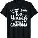 Funny Grandma To Be Art For Grandmother Grammy Women Grandma T-Shirt S