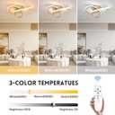 CANEOE Modern Led Ceiling Light,Dimmable Close to Ceiling Light with Remote Control Gold Flush Mount Ceiling Lamp for Bedroom Living Room Kitchen Laundry Room Lamp Lighting Fixtures