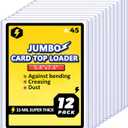 Jumbo Card Hard Sleeves, Top Loader for 5.4x7.4 Jumbo Card -12 Pack