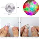 100pcs Multicolor LED Balloon Lights, Rainbow Colored Round Led Flash Mini Ball Lights for Paper Lantern Balloon, Indoor Outdoor Party Event Fun Birthday Party Wedding Halloween Christmas Decorations