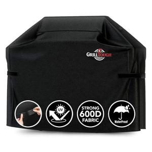 Heavy Duty BBQ Grill Cover for Outdoor Grill, 58 Inch – Waterproof, Weather Resistant, UV & Fade Resistant with Adjustable Straps – Gas Grill Cover for Weber, Genesis, Charbroil, etc. Black