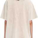 Womens Acid Wash Vintage Shirts Please Be Patient with Me I'm from The 1900s Print T Shirt (Beige, M)