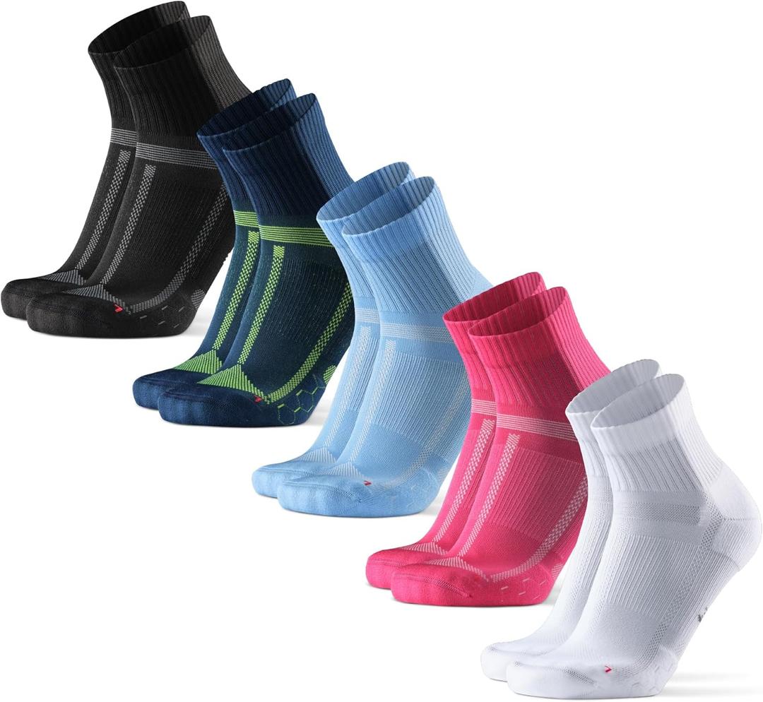 DANISH ENDURANCE Ultra-Comfort Quarter Running Socks, Performance Socks, Men & Women - 3 or 5 Pack (Medium, Multicolor (1xblack/Grey, 1xblue/Yellow, 1xpink, 1xwhite, 1xlight Blue) 5-pack) DANISH ENDURANCE Ultra-Comfort Quarter Running Socks, Performance Socks, Men & Women - 3 or 5 Pack (Medium, Multicolor (1xblack/Grey, 1xblue/Yellow, 1xpink, 1xwhite, 1xlight Blue) 5-pack)