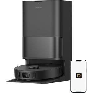 DREAME D30 Ultra Robot Vacuum and Mop, 25,000Pa Powerful Suction, All-in-One Base Station with 100 Days Auto-Empty, MopExtend Tech for Edge Cleaning, Smart Obstacle Avoidance, Black