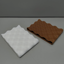 Minimalist Jewelry & Keys Tray Set of 2  White & Light Brown | Modern Decorative Organizer for Sunglasses, Rings, Necklaces & Everyday Essentials | Ribbed Wave Design Storage Dish