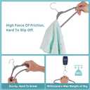 Tonswachic Kids Velvet Hangers 30 Pack - 14 Inch Premium Non Slip Kids Felt Hanger for Clothes - Ultra Thin Baby Felt Hangers for Youth Childrens' Closet with 10 Hanger Clips - Gray