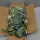 2Pcs 6FT Eucalyptus Garland, Green Garland with Flowers,Artificial Faux Greenery Vines for centerpieces Wedding Party Table Runner Room Home Mantle Decor