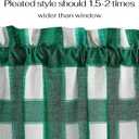 NICETOWN Valences Buffalo Check Kitchen Tier Curtains, Classic Plaid Gingham Farmhouse Window Curtain Valance for Windows Living Room Bedroom, Rod Pocket, Green & White, 52"x 18"