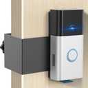 Anti-Theft Video Doorbell Mount Compatible with Ring, No-Drill Ring Camera Bracket Adjustable Easily Install Doorbell Mount for Apartment, Houses, Businesses, Not for Security Door (Black)