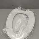 Toilet Seat Elongated with Cover Soft Close, Easy to Install, Plastic, White, Suitable to Elongated or Oval Toilets