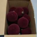 24PCS Light Scented Velvet Christmas Balls Ornament Shatterproof Velvet Xmas Tree Baubles Hanging Pendant for Winter Party Holiday Home Gift Office Yard Decor (Wine Red,3.15'') 