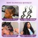Feather Crochet Human Hair 16Inch Deep wave Human Crochet Hair for Black Women Pre-separated 50 Strands 45g Invisible Miracle Knots Crochet Human Hair Extensions #1B Natural Black