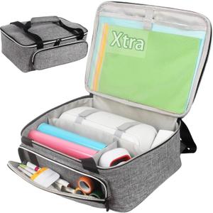 LOPASA Carrying Case Compatible with Cricut Joy Xtra, Tote Bag for Extra Machine Storage, Dust Cover, and Travel Carry, Xtra Accessories Organization and Protection, Store Various Supplies(Grey)