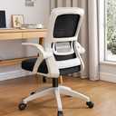 Home Office Chair Ergonomic Breathable Mesh Chair High Back with Adjustable Height Swivel with Flip-Up Arms and Lumbar Support
