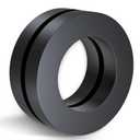 2 Pcs Large Ferrite Ring Magnets OD3.94 x ID2.36 x 20mm Ceramic Round Magnets with Hole Round Disc Donut for DIY Science Projects Classroom Laboratory