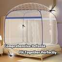 PARFINER Mosquito Net for Patio Bed Tent King Size Portable Mosquito Netting (87 * 79 Inch Grey)