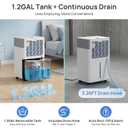 Uthify 55 Pints Dehumidifier with WiFi App Control for 4000 Sq.Ft, Fabric-Wrapped Body & Dual-Screen Display, Smart Compressor with Drain Hose, 1.2GAL Tank, High Capacity for Basement Bedroom Home