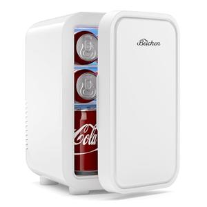 BEICHEN Mini Fridge,6 Liter / 8 Can Small Fridge for Bedroom, Car, Office & Dorm, 110V AC/DC Portable Thermoelectric Cooler & Warmer for Skincare, Food, Drinks, White