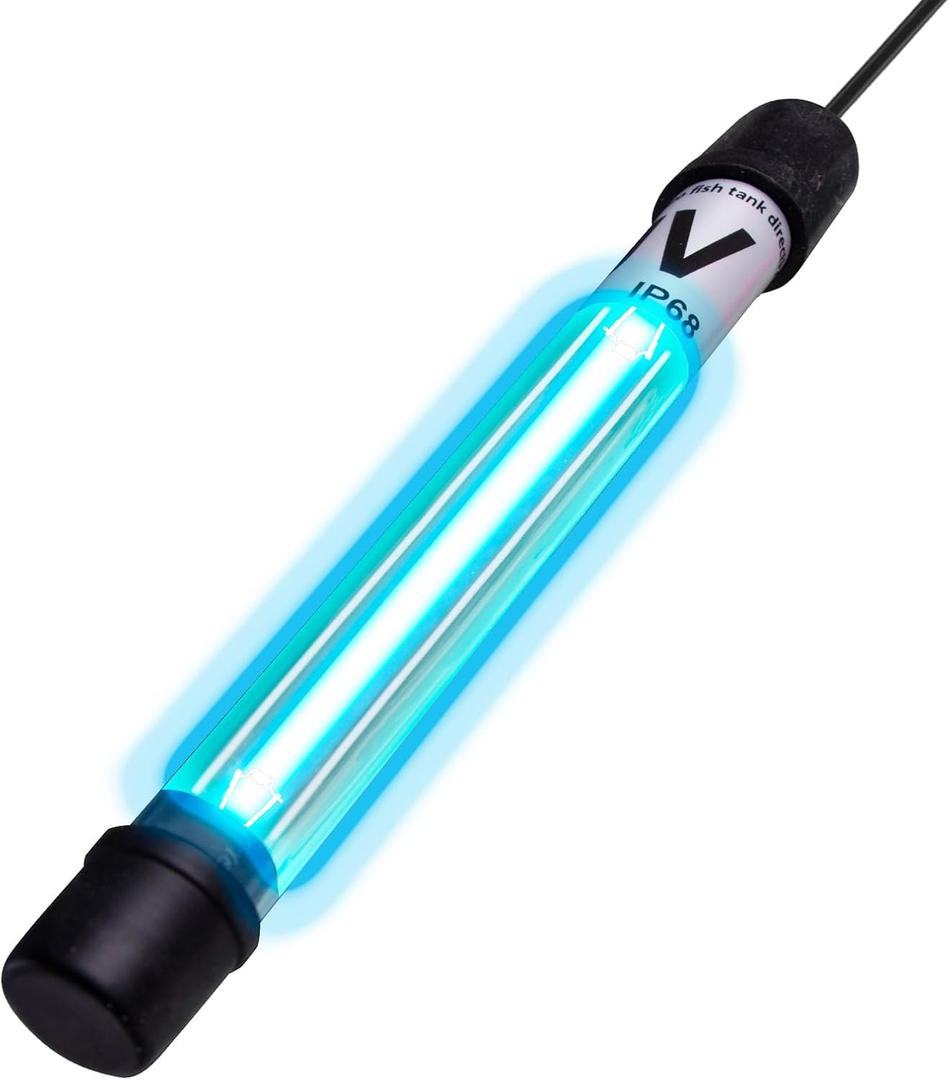 COOSPIDER Aquarium U-Vlight for 55-200 Gallon Submersible Clean Green Lamp Replacement Light Bulb for KOI Pond, Swimming Pool, Spa, Large Fish Tank, Cold Plunge, Pond Control