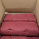 Threehoney College Dorm Headboard Twin XL Velvet Ultra Thick Cushion Tufted Headboard with Wall Hooks for College Dorm Room Bed Decor, 39.25" x 34" x 3.15"(Red)