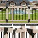 Heavy Duty Sliding Gate Kit, Adjustable Sliding Gate Hardware Kit for Wood Fence, Anti Sag Gate Kit Gate Corner Brace Bracket with Gate Latch, Fence Gate Kit for Driveway Gates, Pool Gates