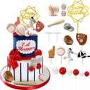 Baseball Cake Decorations Sports Theme Party Decoration Supplies Baseball Themed Happy Birthday Cake Topper Party Decorations