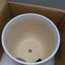 10 Inch Round Plastic Plant Pot with Drainage Holes and Saucer, Wide Flower Pots for Indoor & Outdoor Plants 7.9" Tall Modern Cylinder Planter Pot for House Plants and Home Decorative, Matte White