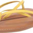 Amazon Essentials Women's Thong Sandal (9 Wide, Bright Yellow)