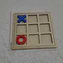 Jumbo Wooden Tic Tac Toe Game Dementia Activities for Alzheimers Seniors with Matching and Puzzle Templates XO Chess Board Game for Elderly Engaging Table Decor(Blue, Red)